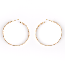 Load image into Gallery viewer, Bamboo Gretta Hoops
