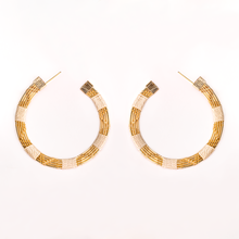 Load image into Gallery viewer, Bamboo Kayla Hoops

