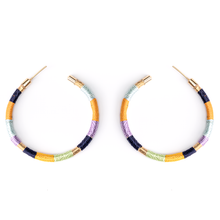 Load image into Gallery viewer, Aquarella Cobalt Hoops
