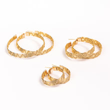 Load image into Gallery viewer, Bamboo Chloe Hoops
