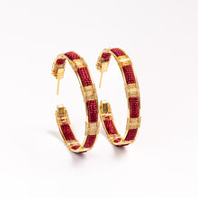 Load image into Gallery viewer, Bamboo Galla Hoops
