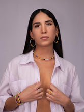 Load image into Gallery viewer, Aquarella Cobalt Hoops
